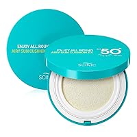 Enjoy All Round Airy Sun Cushion EX SPF50+PA++++0.88oz (25g) | Cooling UV Protection & Natural Tone-up From Face To Body For All Family Members | Korean Skincare