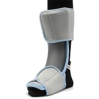 Plantar Fasciitis Night Splint, Soft Leg Brace Support, Orthopedic Sleeping Immobilizer Stretch Boot - Heel Spur, Foot Pain, Achilles Inflammation, Soreness Relief