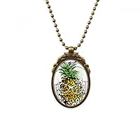 Headset Pineapple Sunglasses Fruit Antique Necklace Vintage Bead Pendant Keychain