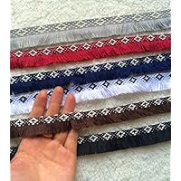Lace Crafts - 10 Yards/lot Tassel Fringe Nation lace Trim Sewing Trims Handicraft Bags Decoration Garment Curtain DIY Accessories 2.5CM Wide - (Color: Navy Blue)