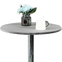 Tablecloths Round Tablecloth, Modern Solid Color Table Cover Silver Fox Velvet Desktop Cover for Restaurant, Picnic, Indoor and Outdoor Dining, Floral,Gray,90cm