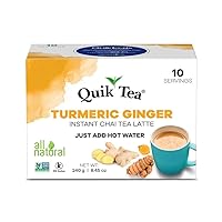 QuikTea Chai Latte, Turmeric Ginger, 10 Count (Pack of 10)