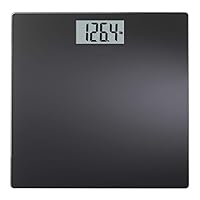 black Large Display Digital Bathroom Scale with Step-On Technology, Accurately Measures up to 400 Pounds