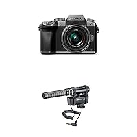 Panasonic LUMIX DMC-G7KS DSLM Mirrorless 4K Camera, 14-42 mm Lens Kit (Silver) w/ Audio-Technica AT8024 Stereo/Mono Camera-Mount Microphone