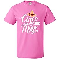 inktastic Cinco De Mayo Hand Lettered Type with Sombrero T-Shirt