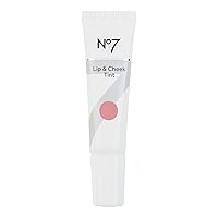 No7 Lip & Cheek Tint - Dusk Pink - Lightweight Lip and Cheek Stain for Rosy Lips & Natural Face Blush - Multipurpose Makeup for Lips & Cheeks (10ml)