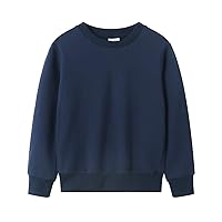 Spring&Gege Youth Basic Sport Crewneck Pullover Sweatshirts for Children（3-14 Years）