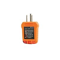 Klein Tools RT110 Outlet Tester, AC Electrical Receptacle Tester for North American Outlets