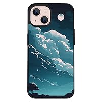 Moon Graphic iPhone 13 Case - Themed Phone Case for iPhone 13 - Printed iPhone 13 Case
