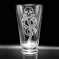 DEATH EATERS Engraved Pint Glass | Inspired by Harry, Witches, Magic, Wizards, HP, and Potter | Great Gift Idea!