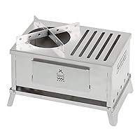 Sign Kingdom sl-fhts Bonfire Stand, Made in Japan, Barbecue Stove, BBQ, Camping, Foldable, Stainless Steel, 1 Person, 2 People, Solo, Outdoor, Compact, Storage Bag Included