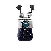 Tumbled Healing Gemstone Crystal Pendant Silver Metal Blue Bead Adjustable Necklace - Womens Fashion Handmade Chakra Jewelry Boho Accessories