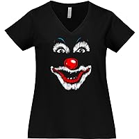 inktastic Scary Clown with a Toothless Big Smile Women's Plus Size V-Neck