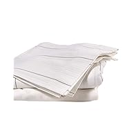 Down Etc Luxury Hotel Bedding 5-Pieces Dobby Striped Sea Island Collection 300 Thread Count 100% Cotton Duvet Cover| Sheet Set| Pillowcases, Queen Size, Cream/Cocoa