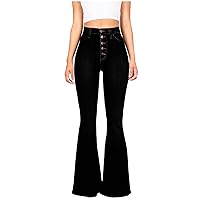 Womens High Waisted Jeans Tummy Control Flare Jeans 90s Trendy Bootcut Jeans Butt Lift Casual Bell Bottom Denim Pants