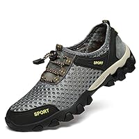 Oversized Hollow Out Men's Shoes with Loose Legs, Spring Breathable mesh Shoes, one Foot Wading Shoes, Casual Hiking, Travel Sports Shoes, Men's Sandals