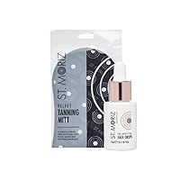 St. Moriz Advanced Self Tanning Drops for Face, Tan Boosting Face Drops with Tanning Mitt Bundle - 0.51 Fl Oz - Self Tanner Bronzing Drops for Face - Face Tanning Drops to Add to Moisturizer