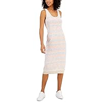 Tommy Hilfiger Women's Midi Length Sleeveless Striped Sportswear Dress