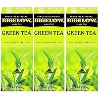 Bigelow Classic Green Tea 28-Count Box (Pack of 3) Premium Bagged Green Tea Bright Antioxidant-Rich All Natural Medium-Caffeine Tea in Individual Foil-Wrapped Bags