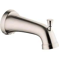 hansgrohe Tub Spout with Diverter 3-inch Transitional Tub Spout in Brushed Nickel, 04775820