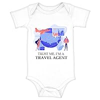 I am a Travel Agent Baby Jersey Onesie - Printed Baby Onesie - Trendy Baby One-Piece