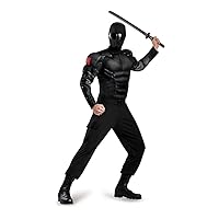 Disguise Men's Snake Eyes Classic Muscle Adult Costume