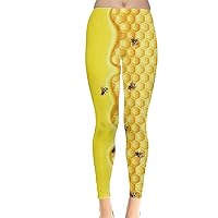 CowCow Womens Bee Butterflies Butterfly Honeycombs Insect Ladybugs Beetles Leggings, XS-5XL