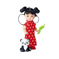 Simba 105733568 - Evi Love Animal World, Dolls in Cute Outfit, Elephant, Giraffe or Panda, Mini Doll 12 cm, 3 Assorted Designs, Only One Item Delivered, from 3 Years