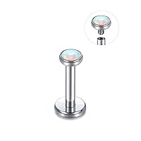 Xpircn 14G 16G 18G G23 Titanium Opal CZ Labret Monroe Lip Rings Studs Helix Cartilage Tragus Stud Piercing Jewelry