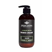 MNSC Glacier Naturally Better Pump Shave Cream - Smooth, Hypoallergenic, All-Natural, & Handcrafted in USA