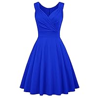 Plus Size Summer Dress,Solid Color Dress Large Size V Neck Dress Female Teal Dress