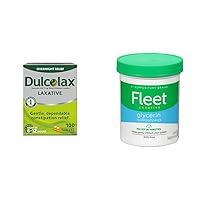 Dulcolax Stimulant Laxative Tablets (100 Count) Gentle Overnight Constipation Relief & Fleet Laxative Glycerin Suppositories for Adult Constipation, Adult Laxative Jar Aloe Vera, 50 Count
