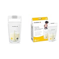Medela Breast Milk Storage Bags, 100 Count & 50 Count Packs, Hygienically Pre-Sealed with Double Zipper, Durable Double Layer Material, Self Standing, Lay Flat Design