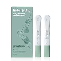 Frida Fertility Early Detection Pregnancy Test - Over 99.9% Accurate, Early Results + Detects in 3 Minutes, Simple + Easy to Use - 2 Tests, White