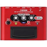 VE-2 Vocal Echo Pedal for Singing Guitarists | Real-Time Vocal Harmonies and Effects | Create Harmonies with Manual Key Selection | Connect Guitar for Auto Harmony Function | 24 Harmony Types