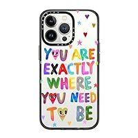 CASETiFY Compact iPhone 13 Pro Case [2X Military Grade Drop Tested / 4ft Drop Protection] - You are Exactly Where You Need to be - Clear Black