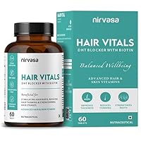 Hair Vitals DHT Blocker with Biotin Tablets- Hair Suppliment Hair Vitamins for Men & Women - 60 Tablets