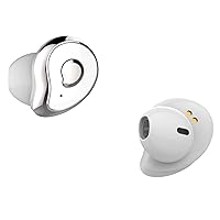 Wireless Earbuds, Bluetooth 5.2 Ear Buds, Dual Microphones Premium Sound, Clear Sound, High-Fidelity Wireless Earphones with Mic for TV Smart Phone Computer Laptop Sports, White