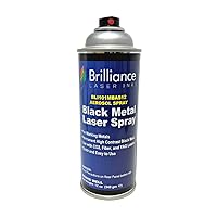 12 Oz Laser Marking Spray - Black, Permanent High Contrast Metal Marker Aerosol for Fiber, YAG, Diode, and CO2 Laser Engraver Machine, BLI101