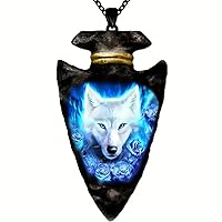 Winter Wolf Arrowhead Necklace