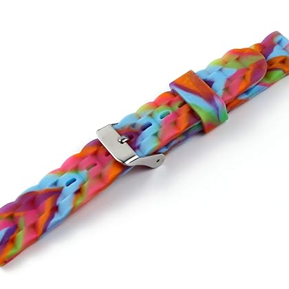 KHZBS Girl Fashion Soft Silicone Watch Strap Waterproof Sports Color Watch Band 16mm