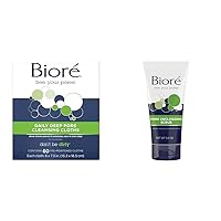 Bioré Daily Make Up Removing Cloths, Facial Cleansing Wipes & Pore Unclogging Scrub, Removes Excess Dirt and Oils, Face Scrub, with Salicylic Acid, Oil Free, 5 Ounces (HSA/FSA Approved)
