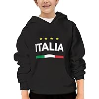 Unisex Youth Hooded Sweatshirt Italy Italian Cute Kids Hoodies Pullover for Teens