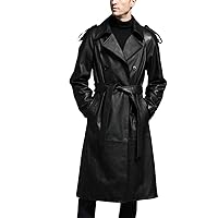 Men's Autumn And Spring Genuine Leather Clothing Slim Suit Collar Long Sheepskin Jacket
