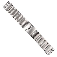 24 * 26mm Solid Stainless Steel Watchband for Swatch Watch Strap Silver Men Wrist Bracelet Folding Clasp