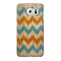 R3033 Vintage Wood Chevron Graphic Printed Case Cover for Samsung Galaxy S6 Edge Plus