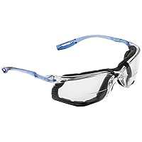 10078371662704 Virtua CCS Protective Eyewear with Foam Gasket and Reader Lens, Blue with Clear Lens