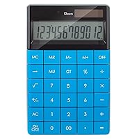 Desktop Calculator Universal Programer 12 Digits Dual Power Fashion Style Business School Supplies Office Calculators (Color : Black, Size