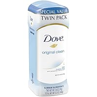 Dove Antiperspirant Deodorant 24-hour Sweat Protection Original Clean Deodorant for Women 2.6 oz, 2 Count