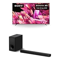 Sony 75 Inch 4K Ultra HD TV X90K Series: BRAVIA XR Full Array LED Smart Google TV with Dolby HT-S400 2.1ch Soundbar with Powerful Wireless subwoofer